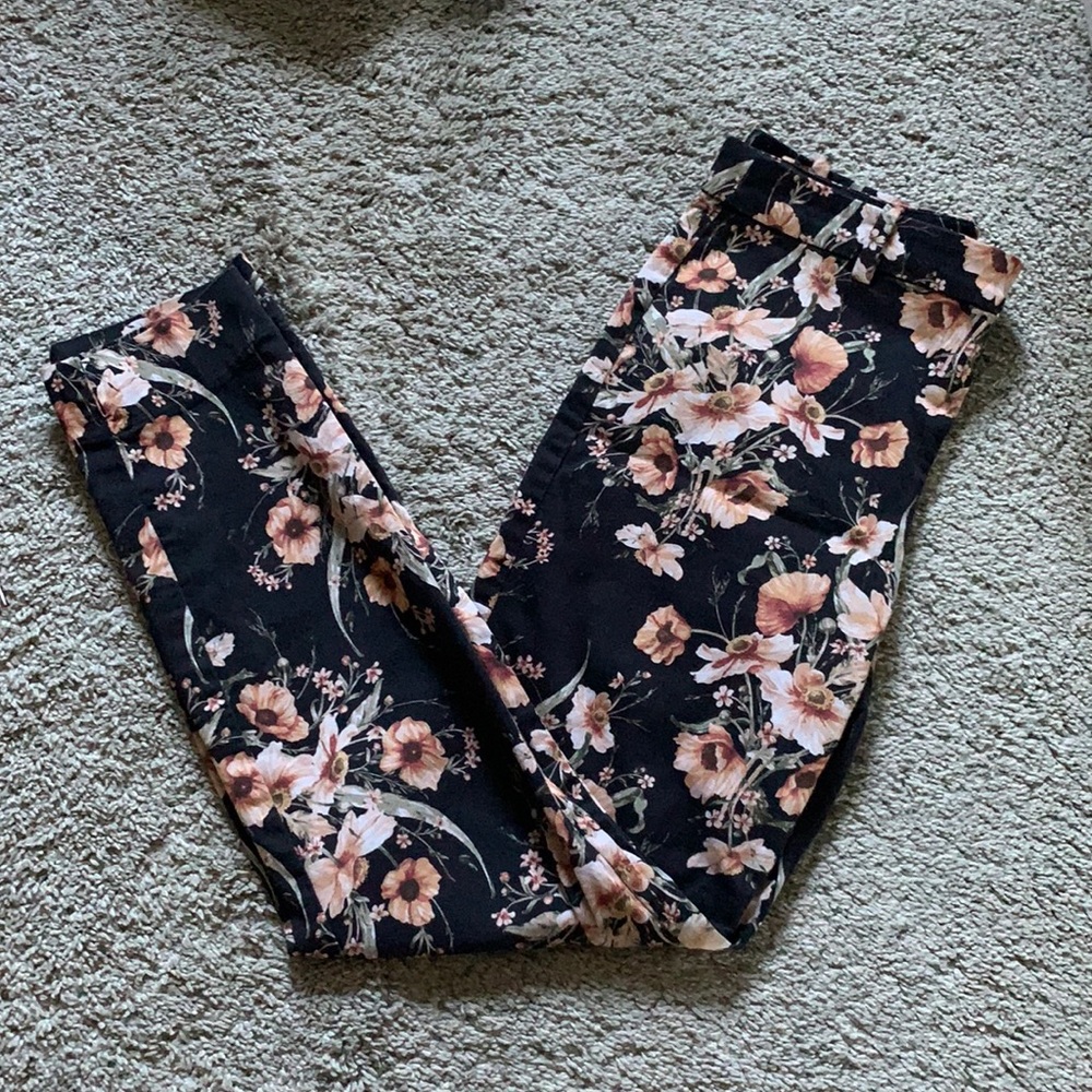 Floral work pants